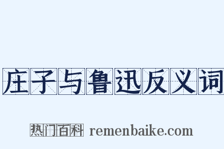 庄子与鲁迅反义词是什么意思的图片